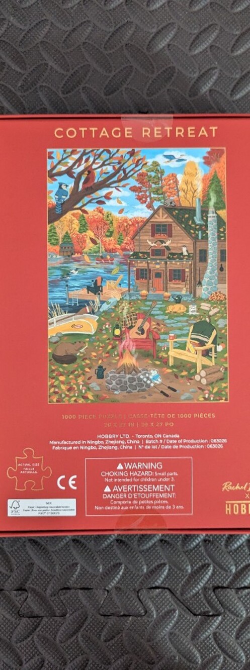 Nwt - Hobbry 1000 Piece Puzzle - Cottage Retreat - Picture 2 of 2